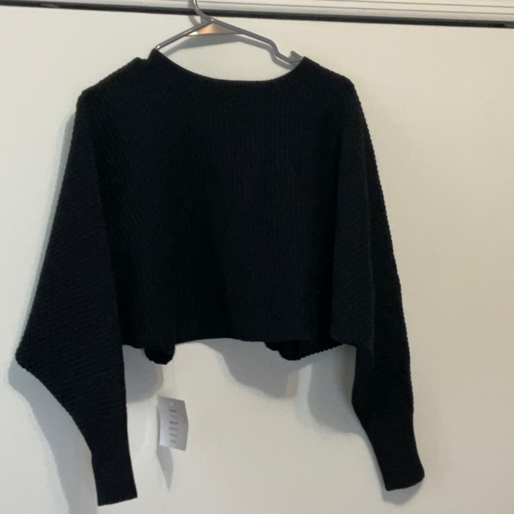 Black Crop Overlay Top